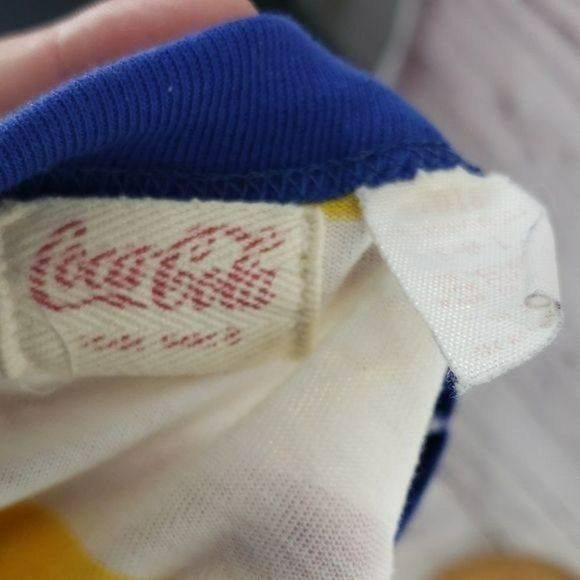 Coca Cola Yellow and White Stripe Oversize Shirt - Picture 7 of 8